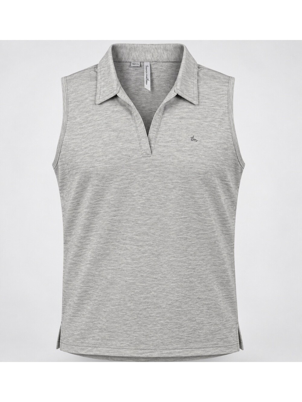 TravisMathew Women’s Sleeveless Polo Shirt XL Gray Heather Golf Performance New